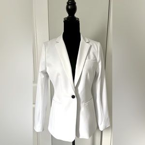 Banana Republic White Lined Blazer/Jacket